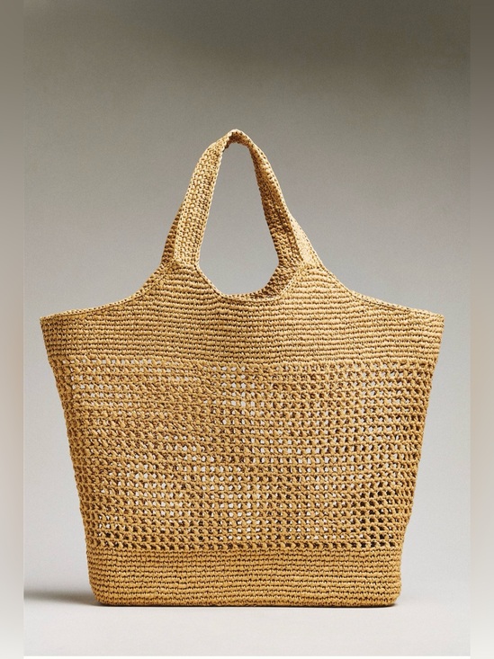 Anthropologie Handbags - Anthropologie woven Slouchy Tote Bag in Natural